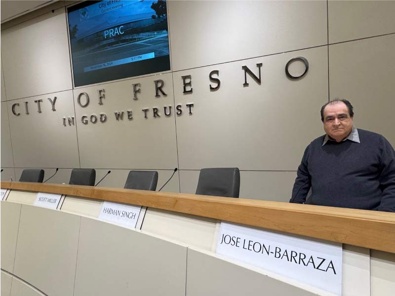 Commissioner Leon Barraza in the city of fresno