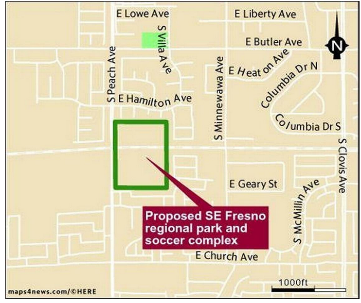 49 acres of land were donated to the City of Fresno by the US National Park Service