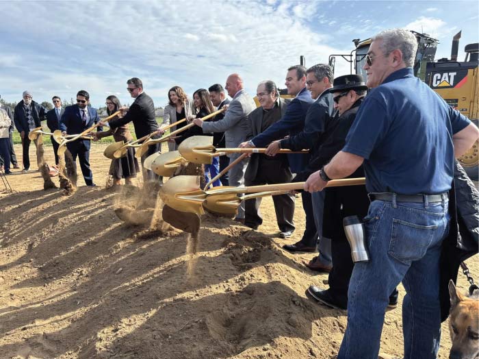 City leaders take part in the groundbreaking for the new park in southeast Fresno on Wednesday, Feb. 12, 2024