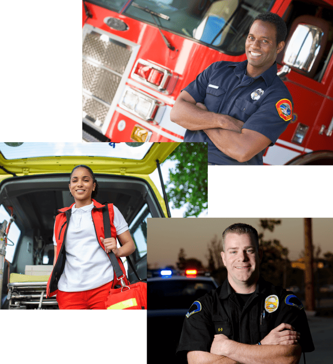 fireman, paramedic and policeman for public safety in fresno dictric 5